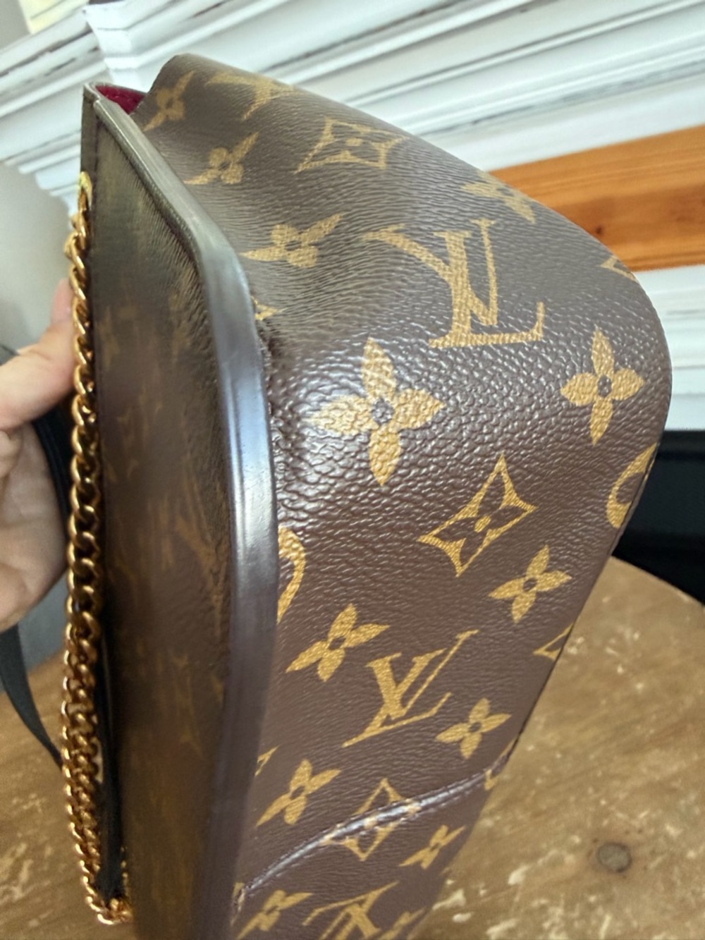 Louis Vuitton Monogram Passy with Brand New LV emblem Crossbody with Gold Chain - Picture 6 of 16